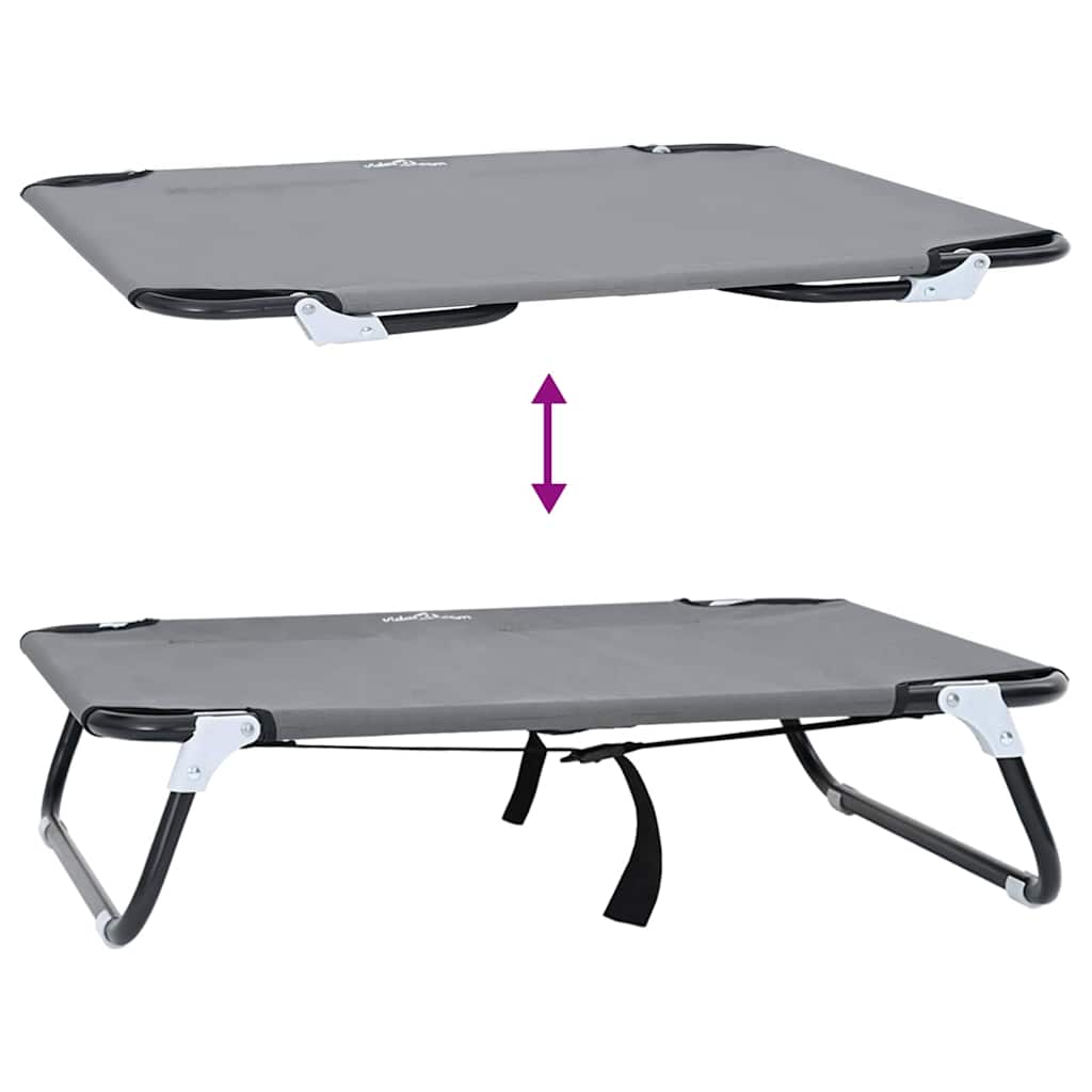 Hundsäng Ljusgrå 70 x 46 x 18 cm Stål