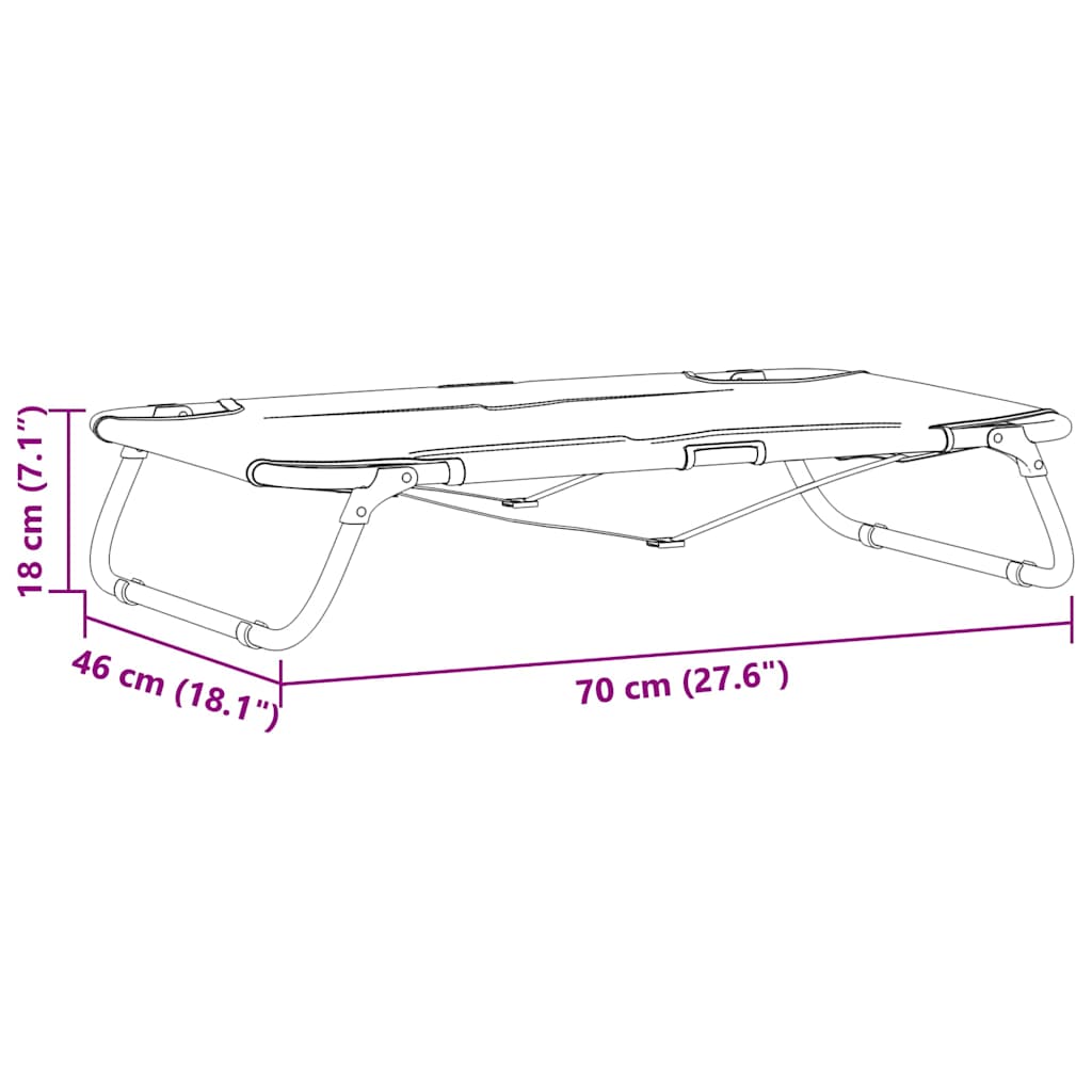 Hundsäng Ljusgrå 70 x 46 x 18 cm Stål
