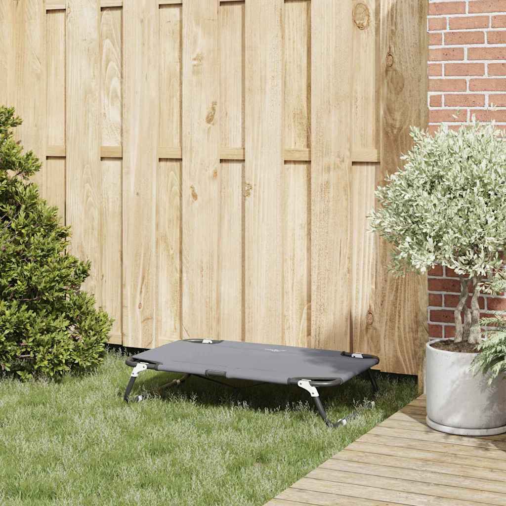 Hundsäng Ljusgrå 80 x 55 x 18 cm Stål