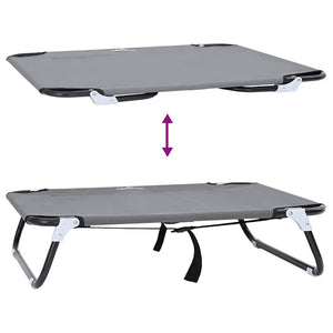 Hundsäng Ljusgrå 80 x 55 x 18 cm Stål