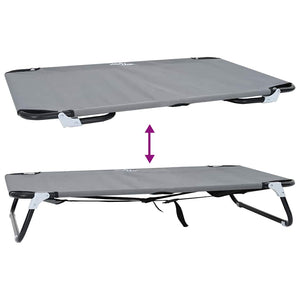 Hundsäng Ljusgrå 90 x 55 x 18 cm Stål