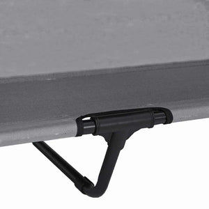 Höjd hundsäng Ljusgrå 127 x 81 x 108 cm Tyger och Stål