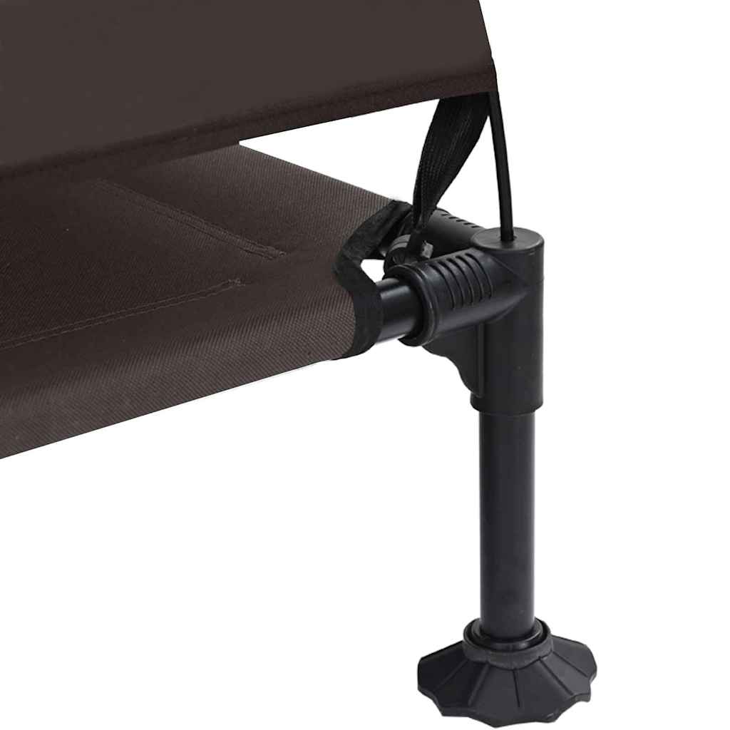 Höjd hundsäng Brun 127 x 81 x 108 cm Tyger och Stål