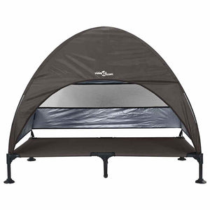 Höjd hundsäng Brun 127 x 81 x 108 cm Tyger och Stål