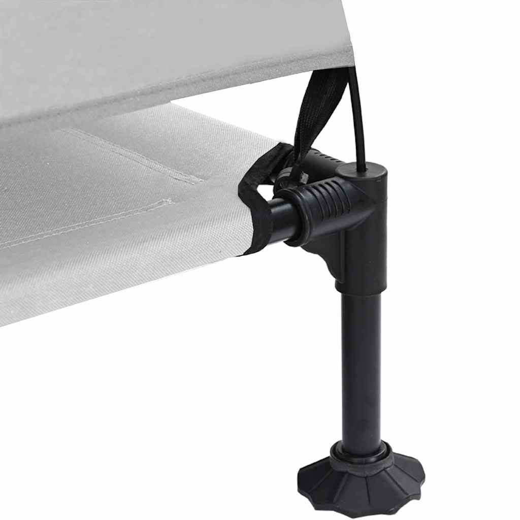 Höjd hundsäng Silvergrå 127 x 81 x 108 cm Tyger och Stål