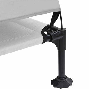 Höjd hundsäng Silvergrå 127 x 81 x 108 cm Tyger och Stål