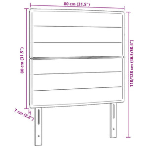 Huvudgavel med huvudgavel Mörkgrå 80 cm Konstläder