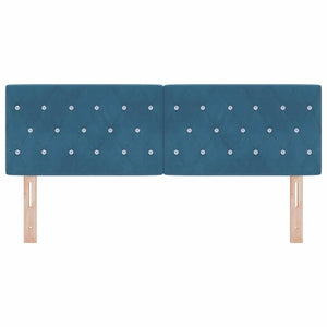 LED huvuddyna med LED -remsljus Mörkblå 160 cm Polyester