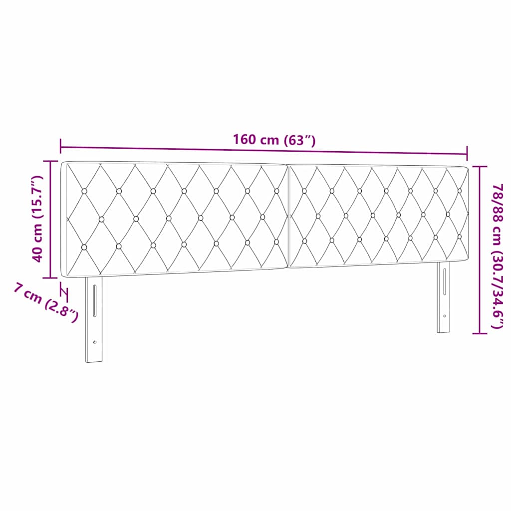 LED huvuddyna med LED -remsljus Mörkblå 160 cm Polyester