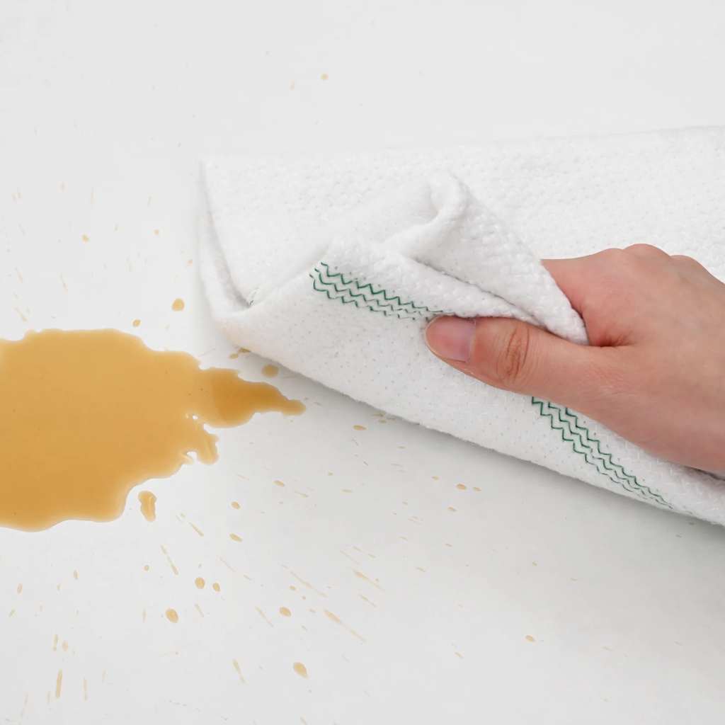 Rengöringsdukar 10 st vit med gröna ränder 50x60 cm