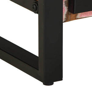 Badrumsmöbelset 2 pcs Flerfärgad och Svart Solid återvunnen trä