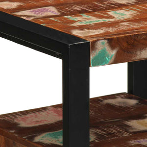 Badrumsmöbelset 2 pcs Flerfärgad och Svart Solid återvunnen trä