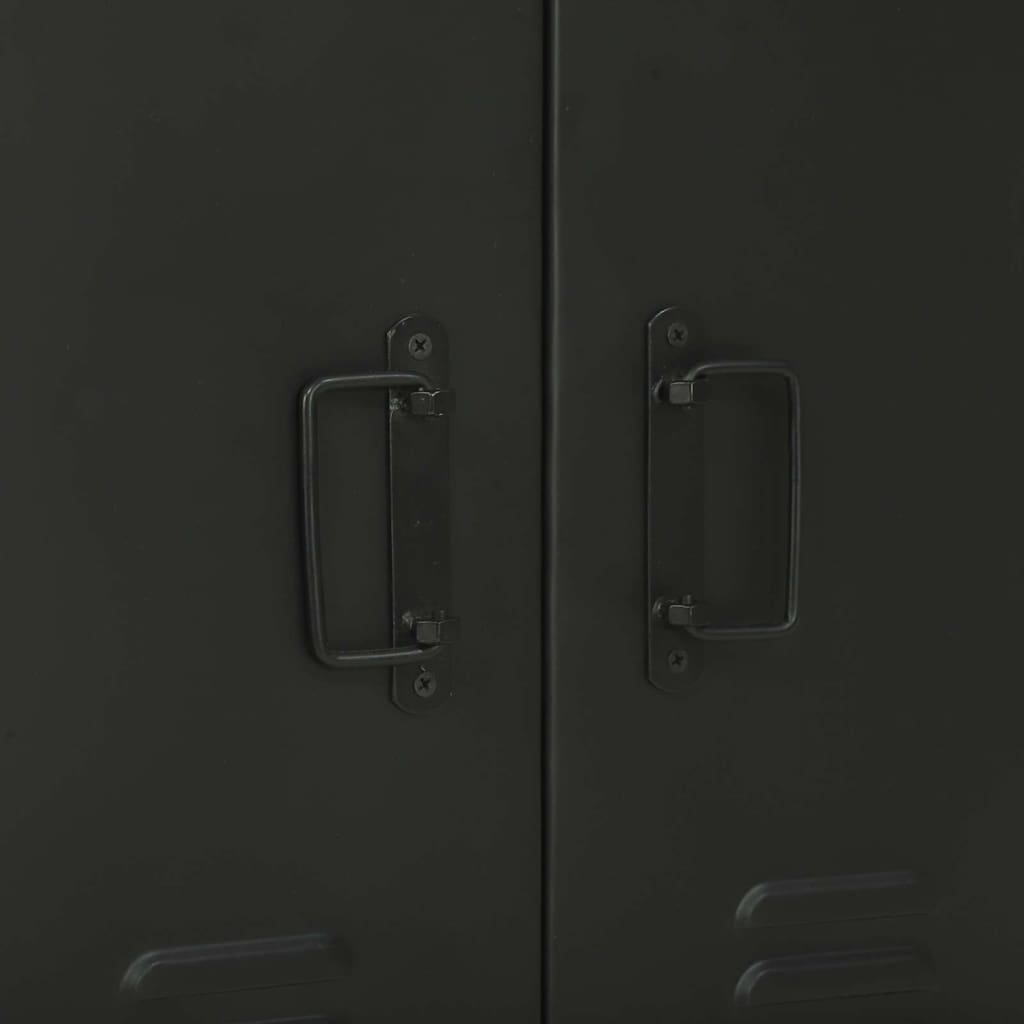 Badrumsmöbelset med låda 2 pcs Brun och svart Massivt mangoträ