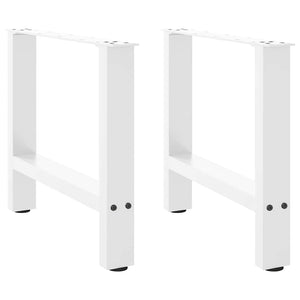 Soffbordsben vita 2 st 60x(42-43) cm stål