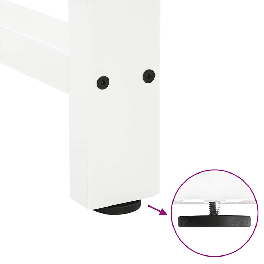 Soffbordsben vita 2 st 60x(42-43) cm stål