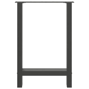 Matbordsben antracit 2 st 50x(72-73) cm stål