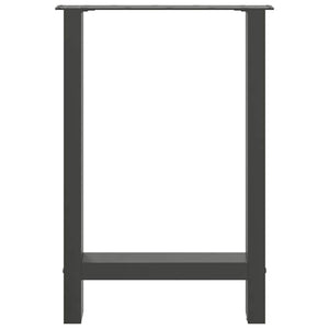 Matbordsben antracit 2 st 60x(72-73) cm stål