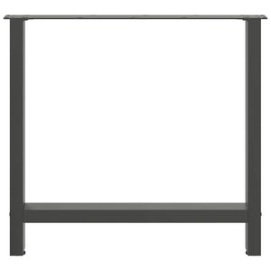 Matbordsben antracit 2 st 70x(72-73) cm stål