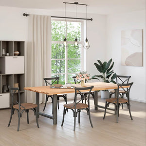 Matbordsben antracit 2 st 90x(72-73) cm stål