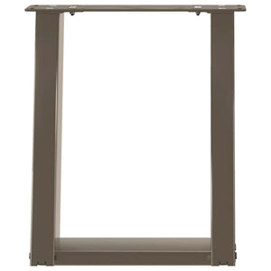 Soffbordsben U-formade 2 st naturstål 28x(42-43) cm stål