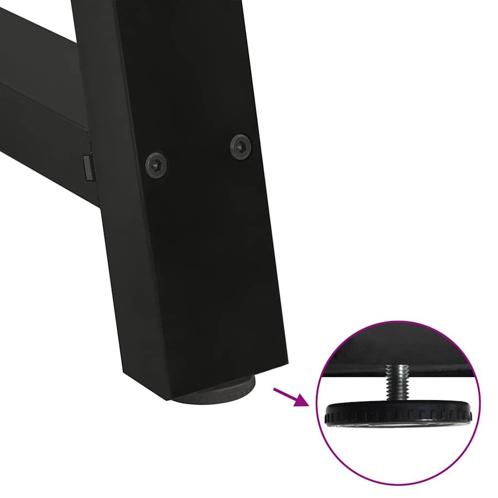 Soffbordsben A-formade 2 st svarta 60x(42-43) cm stål