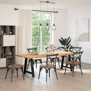 Matbordsben A-formade 2 st svarta 70x(72-73) cm stål