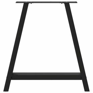 Matbordsben A-formade 2 st svarta 70x(72-73) cm stål