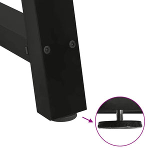 Matbordsben A-formade 2 st svarta 70x(72-73) cm stål