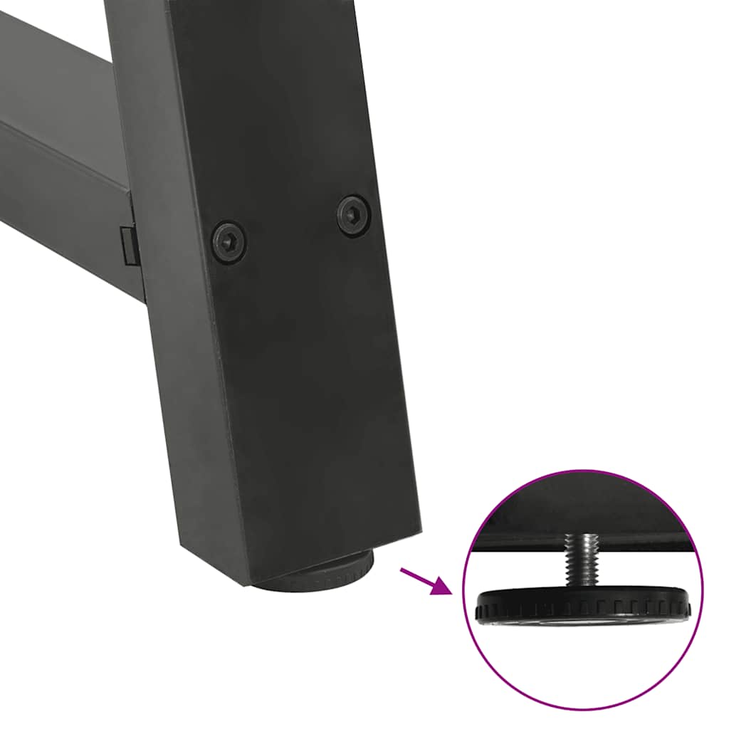 Matbordsben A-formade 2 st antracit 90x(72-73) cm stål