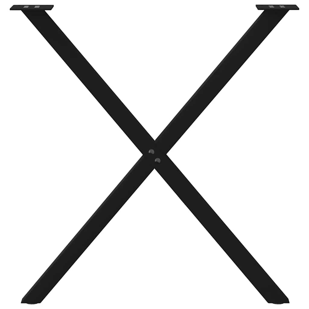 Matbordsben X-formade 2 st svarta 70x(72-73) cm stål
