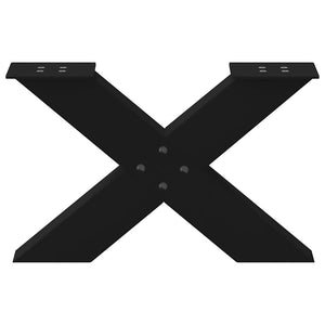 Soffbordsben X-formade 2 st svarta 60x(30-31) cm stål