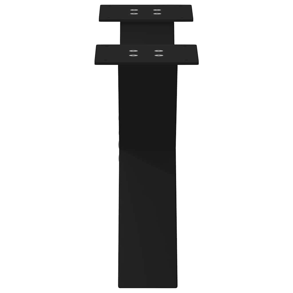 Soffbordsben X-formade 2 st svarta 60x(30-31) cm stål