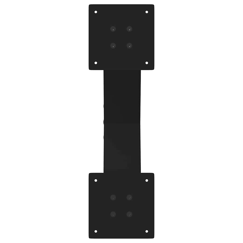 Soffbordsben X-formade 2 st svarta 60x(30-31) cm stål