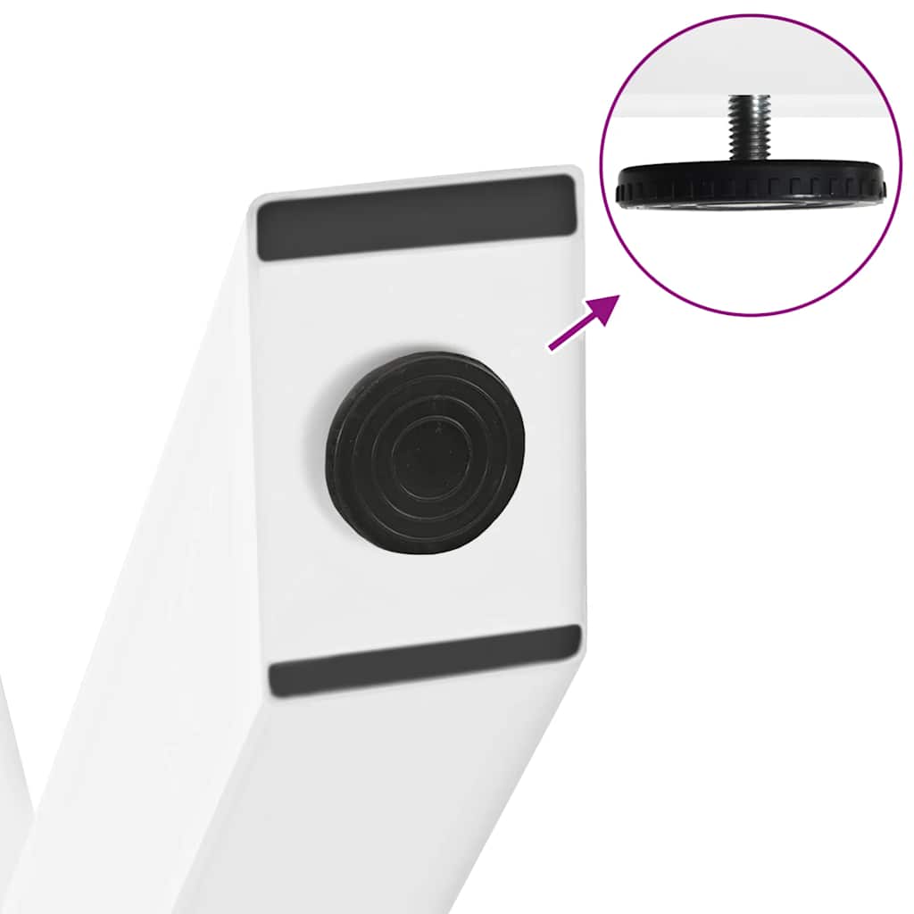 Soffbordsben X-formade 2 st vita 60x(30-31) cm stål