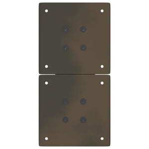 Soffbordsben X-formade 2 st naturstål 28x(42-43) cm stål