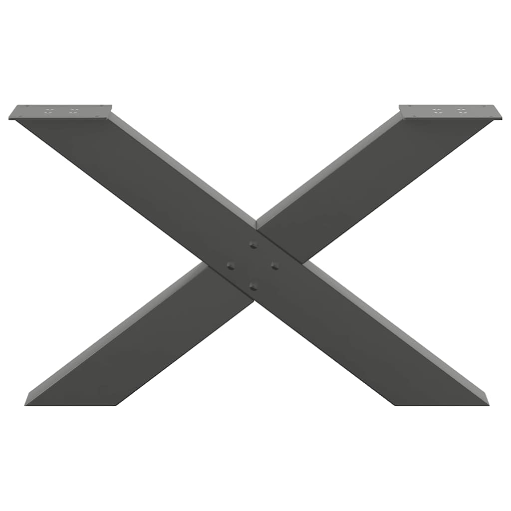 Soffbordsben X-formade 2 st antracit 70x(42-43) cm stål