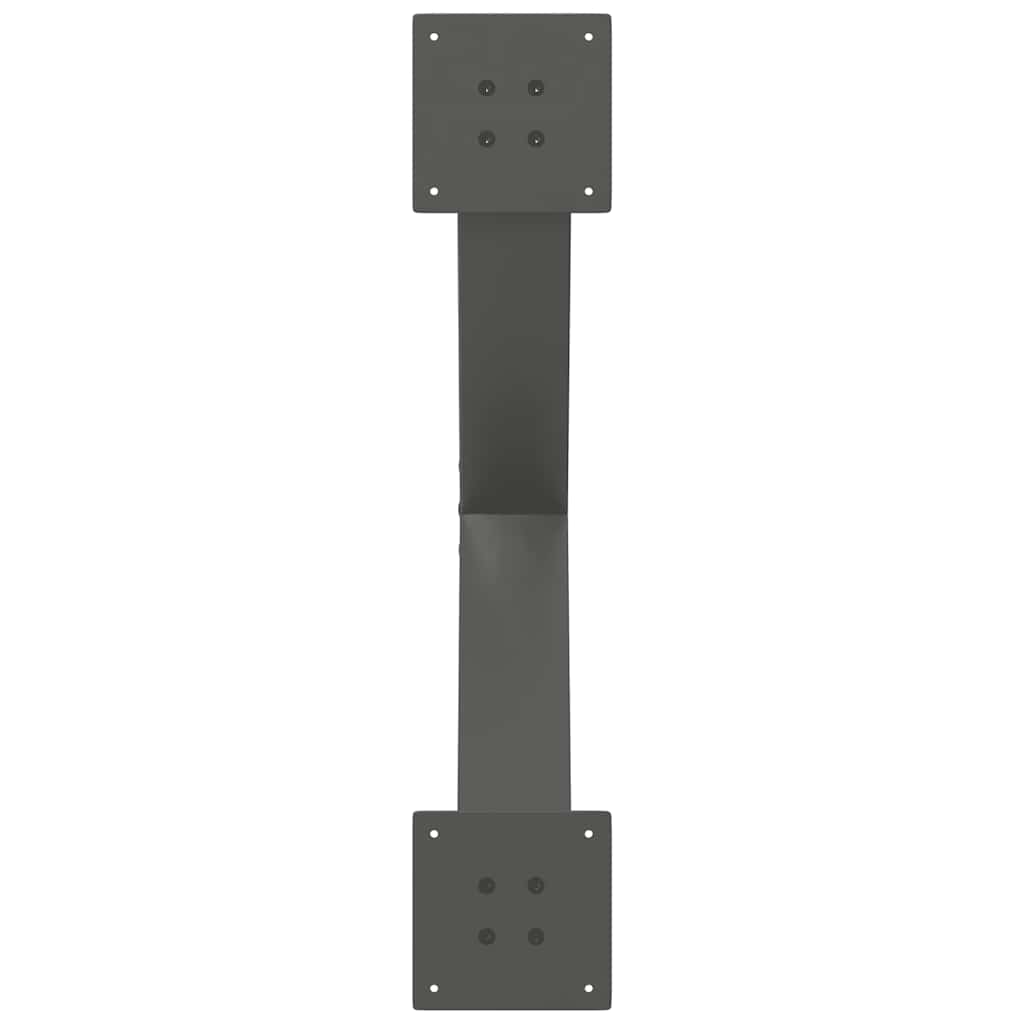 Soffbordsben X-formade 2 st antracit 70x(42-43) cm stål