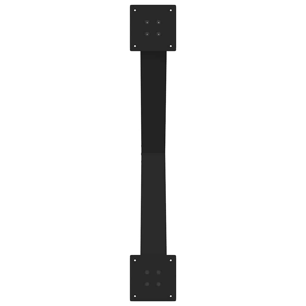 Matbordsben X-formade 2 st svarta 90x(72-73) cm stål