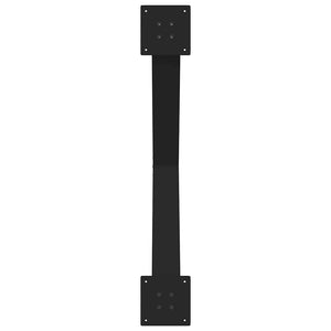 Matbordsben X-formade 2 st svarta 90x(72-73) cm stål