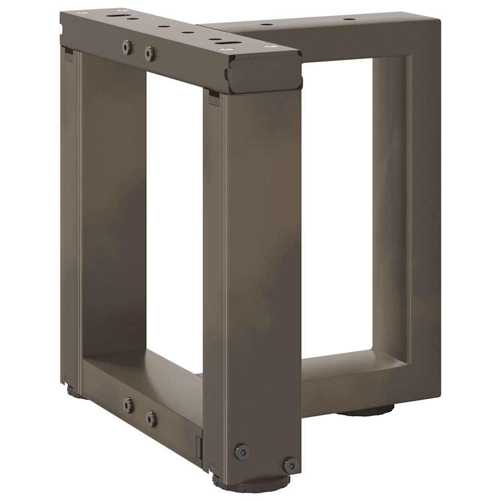 Soffbordsben T-formade 2 st svarta 30x25x(30-31) cm stål