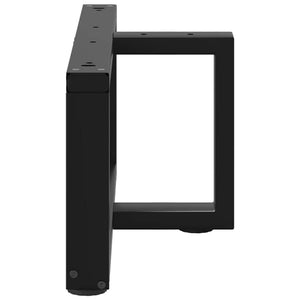 Soffbordsben T-formade 2 st svarta 70x25x(30-31) cm stål
