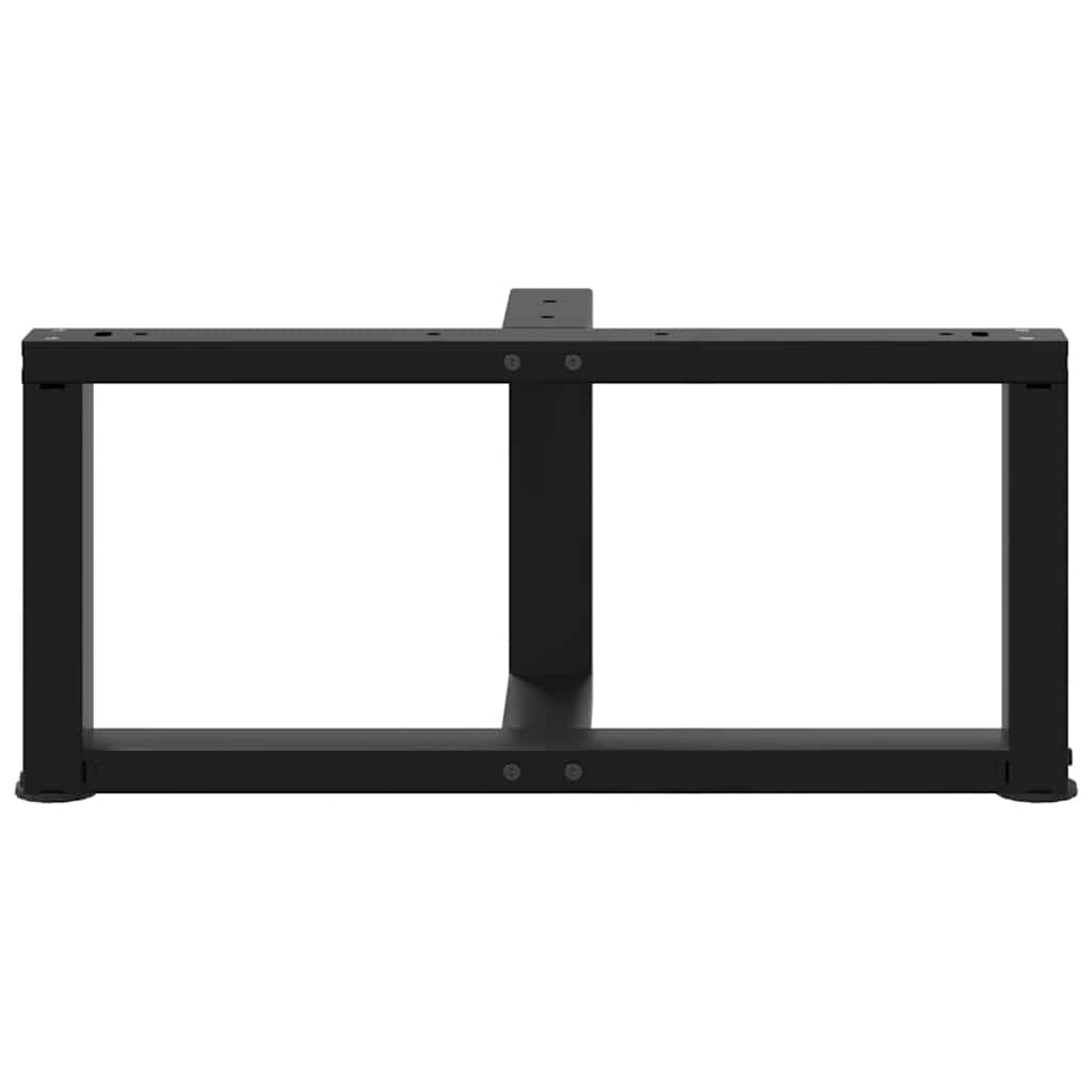 Soffbordsben T-formade 2 st svarta 70x25x(30-31) cm stål