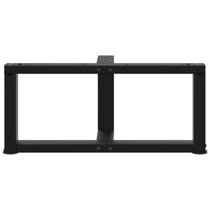 Soffbordsben T-formade 2 st svarta 70x25x(30-31) cm stål