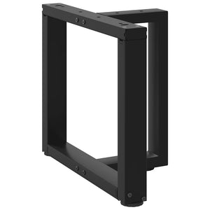 Soffbordsben T-formade 2 st svarta 50x25x(42-43) cm stål