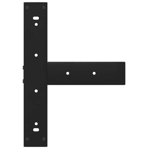 Soffbordsben T-formade 2 st svarta 50x25x(42-43) cm stål