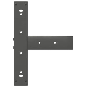 Soffbordsben T-formade 2 st antracit 50x25x(42-43) cm stål