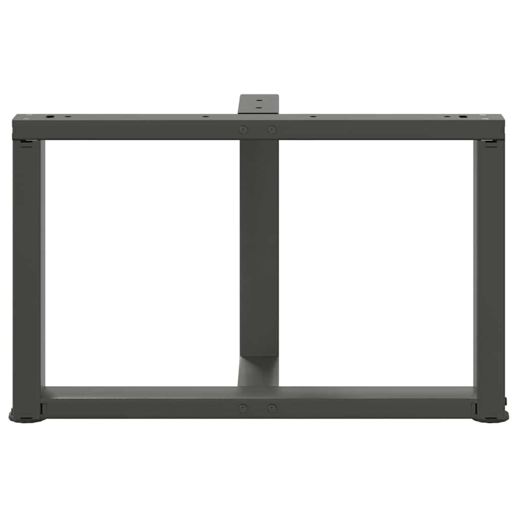 Soffbordsben T-formade 2 st antracit 60x25x(42-43) cm stål