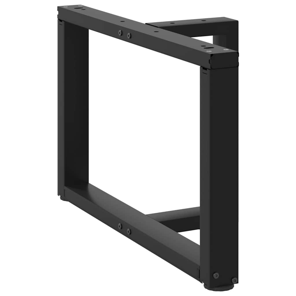 Soffbordsben T-formade 2 st svarta 70x25x(42-43) cm stål