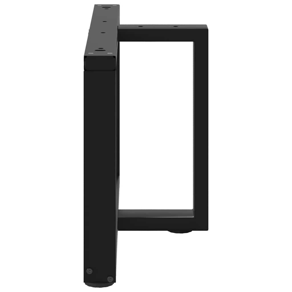 Soffbordsben T-formade 2 st svarta 70x25x(42-43) cm stål