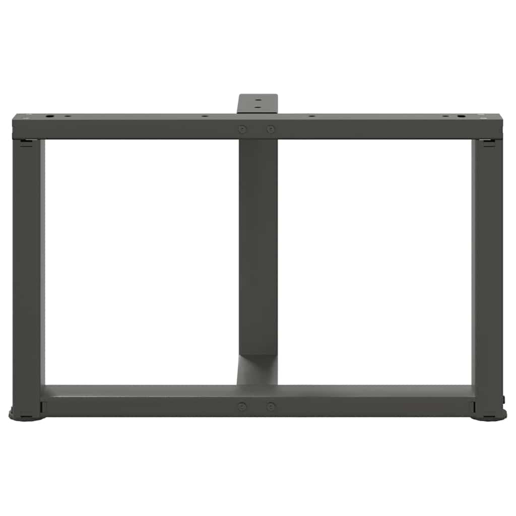 Soffbordsben T-formade 2 st antracit 70x25x(42-43) cm stål